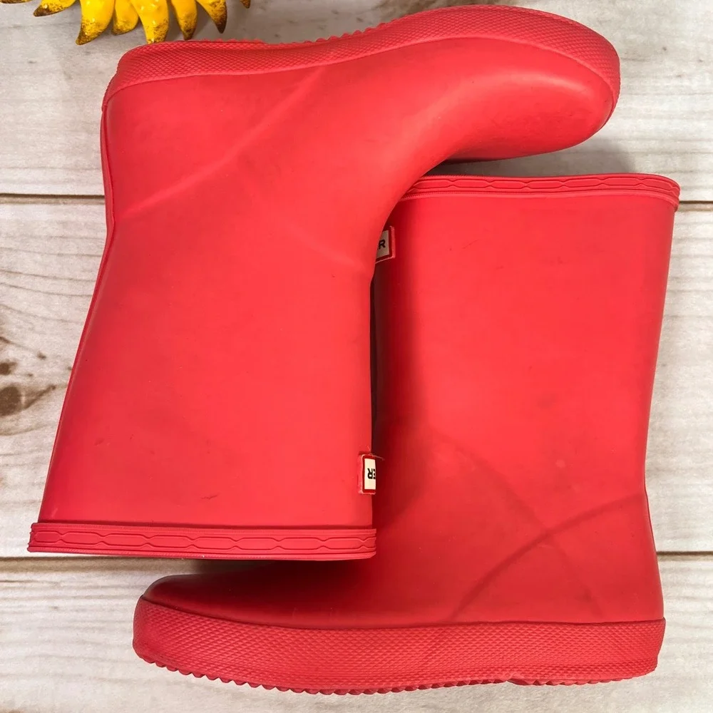 Hunter Kids First Classic Pink Waterproof‎ Rubber Rain Boots Size 13 US 32 EU